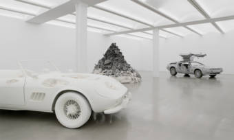 Daniel-Arshams-New-Exhibit-Contains-an-Eroded-Ferrari-and-DeLorean-1