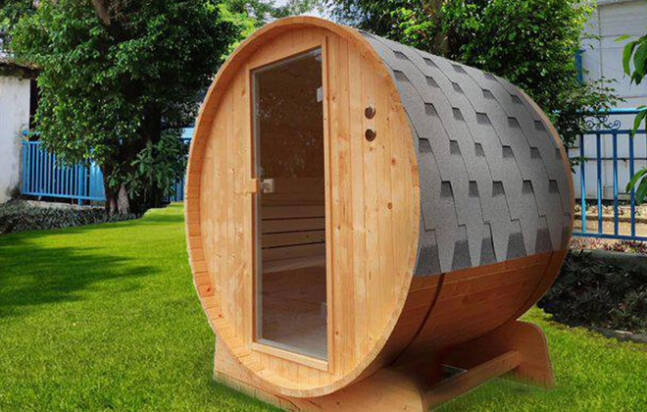 Direct Wicker Cedar 4- or 6- Person Electric Barrel Sauna