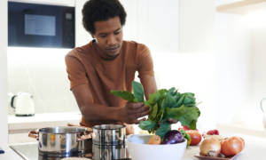 Man Selecting Fresh Ingredients For His Dinner