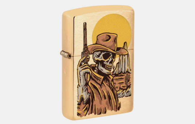 Zippo Wild West Skeleton Design Lighter